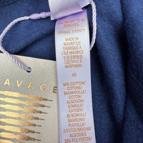 NWT SAVAGE X FENTY Forever Savage Hooded Onesie Size XS Royal Boss Blue - Picture 4 of 6